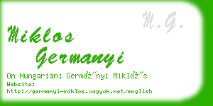 miklos germanyi business card